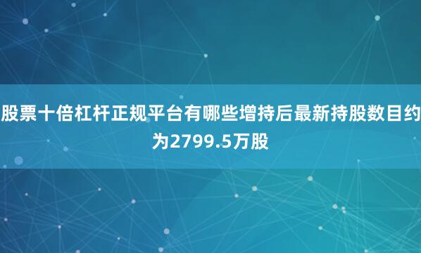 股票十倍杠杆正规平台有哪些增持后最新持股数目约为2799.5万股